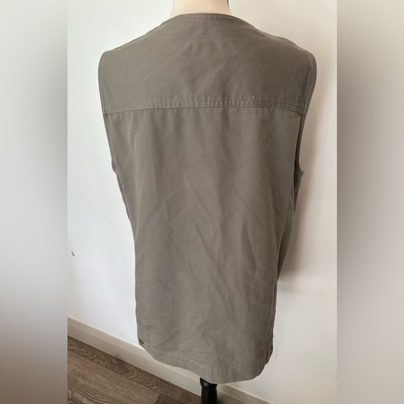 Elizabeth by Liz Claiborne 2 piece pant vest set Khaki Cotton SZ 18 - Picture 10 of 13